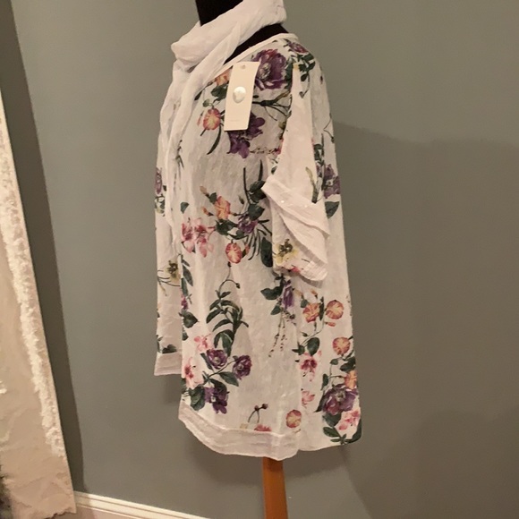 NWT Cotton/Linen Blouse - Picture 3 of 11